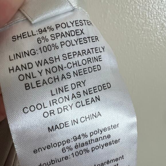 David's Bridal Gown Medium Womens Gold Sequin Long Formal Wedding Party Dress - Picture 6 of 10